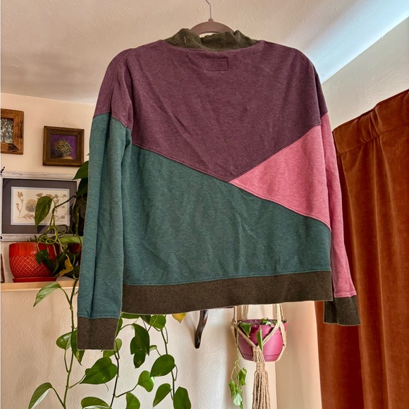 Pact Colorblock Sweatshirt - Purple, Pink, Green - Picture 2 of 2